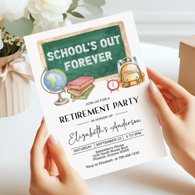 Editable Teacher Retirement Party Invitation (Digi Einladung (Von Creator hochgeladen)