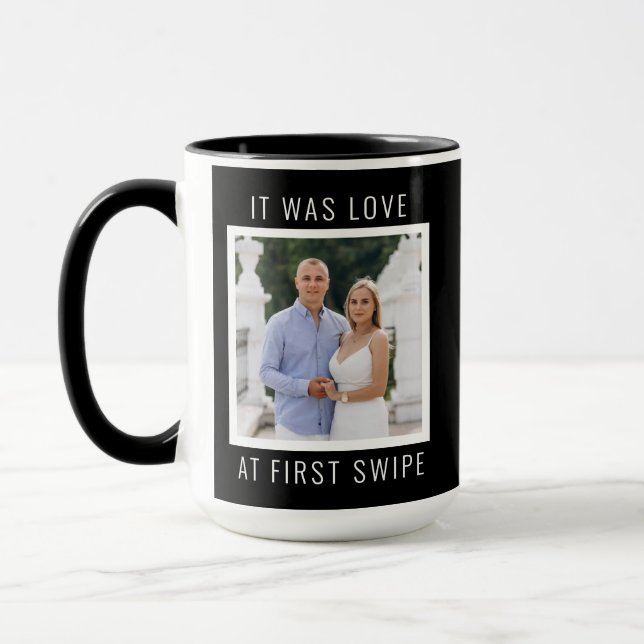 Editable Text and Custom Photo Valentine's Day  Tasse (Links)