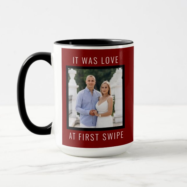 Editable Text and Custom Photo Valentine's Day  Tasse (Links)