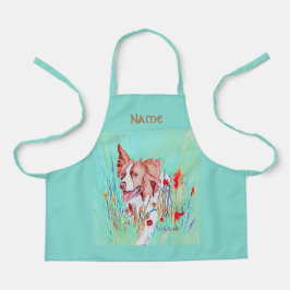 Editable Text Border Collie Apron Schürze