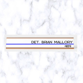 Editable Thin Blue Line Police Enforcement Schreibtischnamensplakette