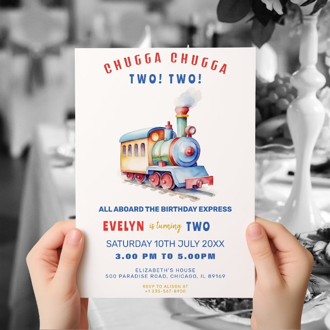 Editable Train Adventure Birthday Einladung (Von Creator hochgeladen)