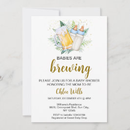 Editable Twin Boys Baby Shower Einladung