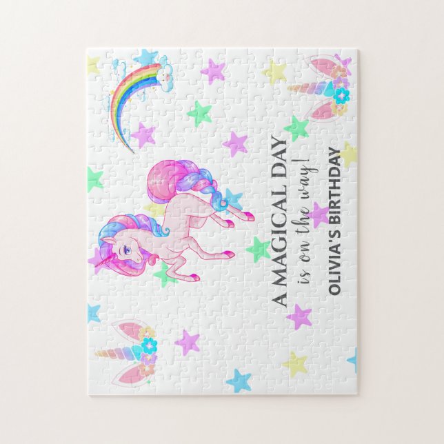 Editable Unicorn Geburtstagsparty (Vertikal)