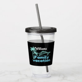 Editable Vacation Cruise Acryltrinkbecher
