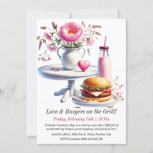 Editable Valentine's Day GRILLEN Einladung