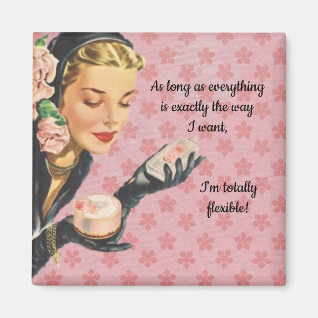 Editable Vintag Sarcastic Lady Magnet (Vorne)