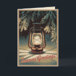 EDITABLE Vintag Xmas Christmas Card Feiertagskarte<br><div class="desc">Vintage Weihnachtskarte mit warmen Laterne im Schnee mit "Jahresgrüße" in Schriftzypografie! Personalisieren Sie es und senden Sie es als Sofortdownload an Ihre Freunde und Familie. Das Interieur ist vollständig editierbar, sodass Sie die Grüße bearbeiten können, und unterschreiben Sie es mit Ihrem Familiennamen, das Jahr, und alle Ihre Namen. Im Inneren...</div>