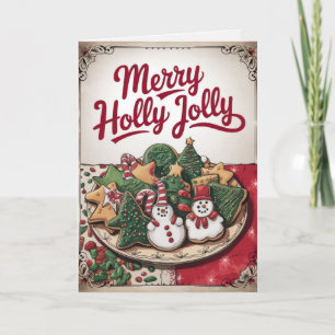 EDITABLE Vintag Xmas Christmas Card Feiertagskarte