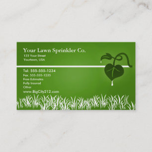 Editable Visitenkarte des Rasen-Sprengers