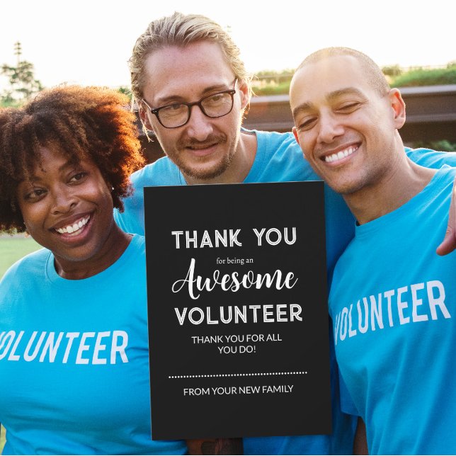 Editable Volunteer Appreciation Gift Tag Feiertagskarte (Von Creator hochgeladen)