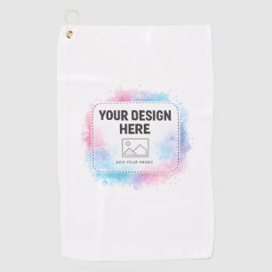 Editable Watercolor Design Template – Your Design Golfhandtuch