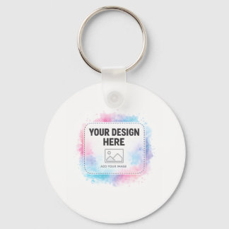 Editable Watercolor Design Template – Your Design Schlüsselanhänger