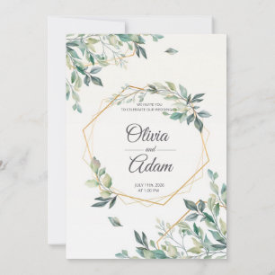 Editable Wedding Invitation Set Vorne & Hinten Einladung