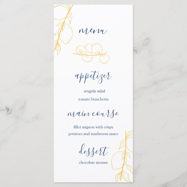 Editable Wedding Menu (Devant)