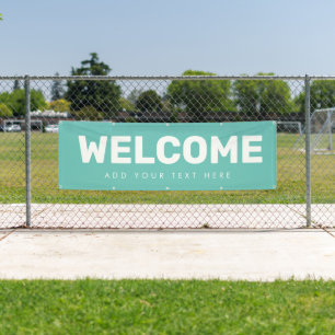 Editable Welcome Banner Poster Vinyl Ankündigung