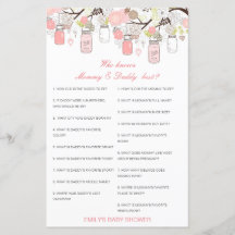 Editable Wer kennt Mommy und Daddy Best?