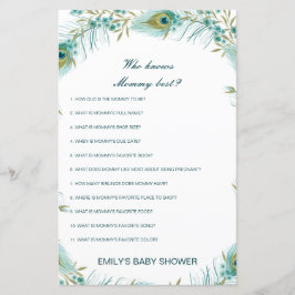 Editable Wer Mommy Best Baby Shower Game kennt