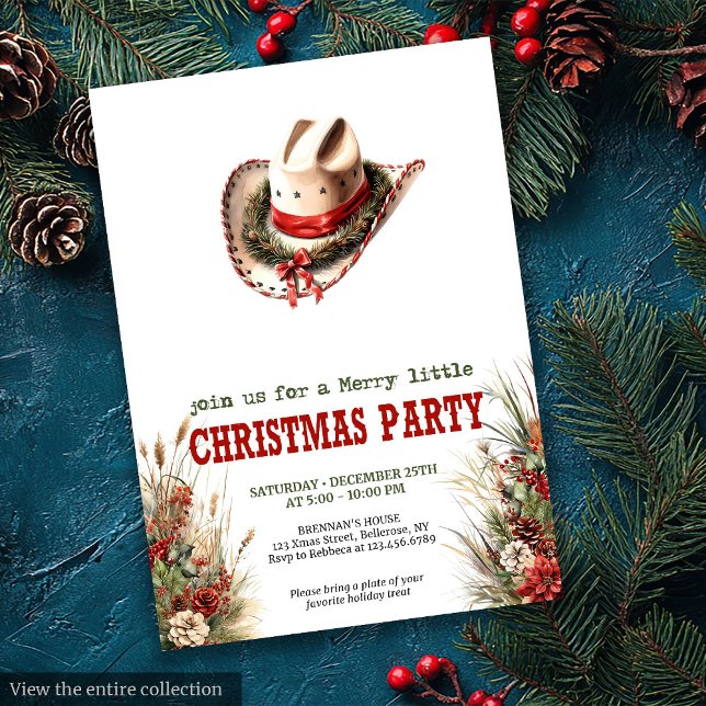 Editable Wild West Christmas party digital Invites Einladung (Editable Wild West Christmas party digital download

)