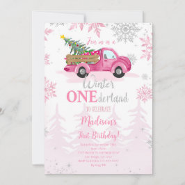 Editable Winter ONEderland Einladung