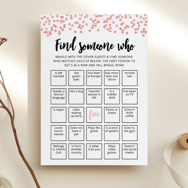 Editer Trouver Quelqu'Un Qui Joue Carte De Jeu De  (Créateur téléchargé)