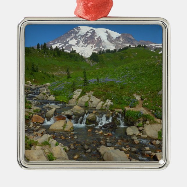 Edith Creek auf dem Monte Rainier Ornament Aus Metall (Vorne)