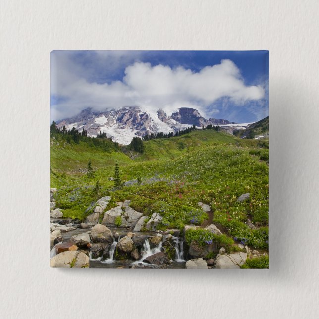 Edith Creek und Wildblume im Paradies Button (Vorderseite)