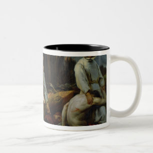 Edith, die den Körper von Harold, 1828 findet Zweifarbige Tasse
