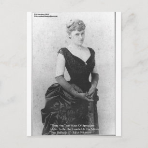 Edith Wharton "Spreading Light" Zitat Geschenke &  Postkarte