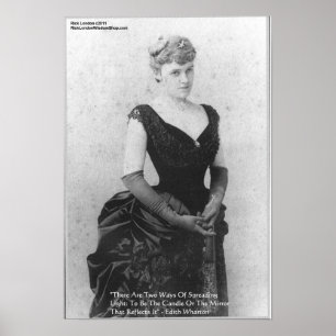 Edith Wharton "Spreading Light" Zitat-Poster Poster