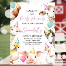 Editierbar beim Aufruf aller Party Farm Girl Birth