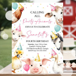 Editierbar beim Aufruf aller Party Farm Girl Birth Einladung