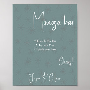 Editierbar Mimosa Bar Sign Printable Poster