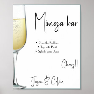 Editierbar Mimosa Bar Sign Printable Poster
