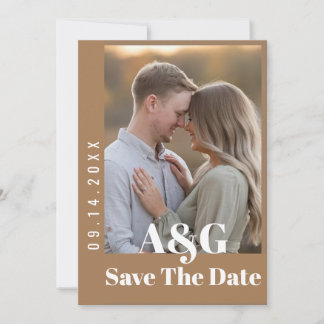 Editierbar Modern kühl Save the Date mit großem Fo