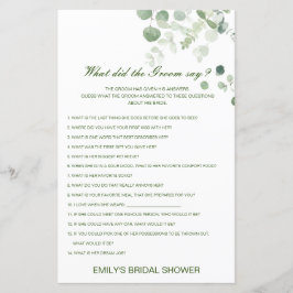 Editierbar, was der Groom gesagt hat