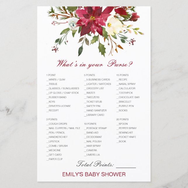 Editierbar Was ist auf Ihrer Purse Bridal, Babydus (Vorderseite)