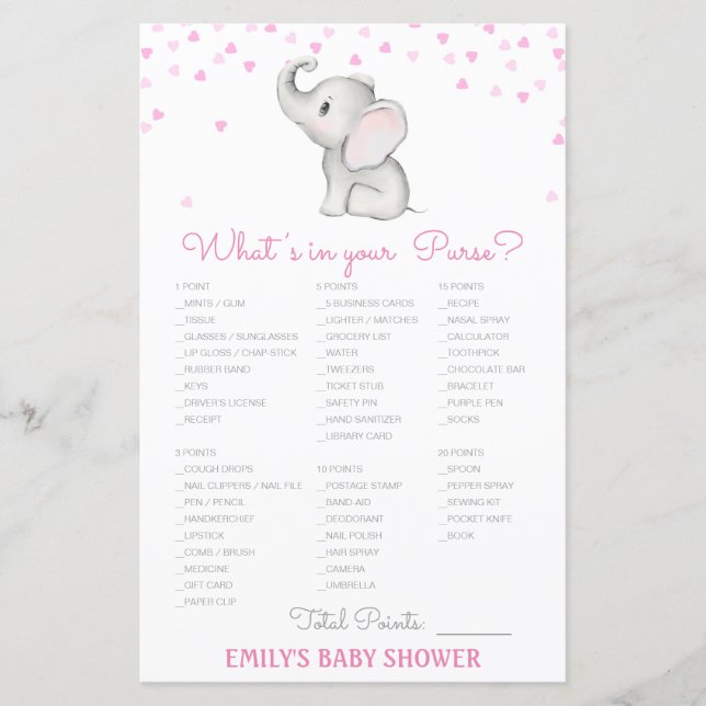 Editierbar Was ist auf Ihrer Purse Bridal, Babydus (Vorderseite)