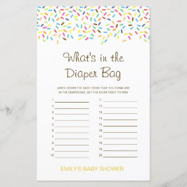 Editierbar Was ist im Windelbeutel Baby Shower Gam