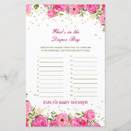 Editierbar Was ist im Windelbeutel Baby Shower Gam