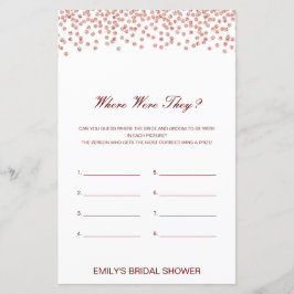 Editierbar Wo waren sie Brautparty Game