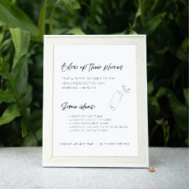 Editierbare Blasen ihre Telefone Hochzeit Foto-Sig Poster