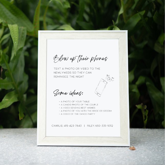 Editierbare Blasen ihre Telefone Hochzeit Foto-Sig Poster (Von Creator hochgeladen)