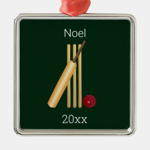 Editierbare Cricket mit einem Wicket Ornament Aus Metall