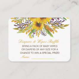 Editierbare Diapers Wipes Raffle Babydusche Beilag Begleitkarte