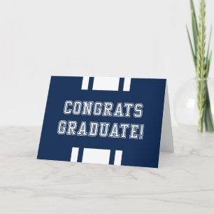 Editierbare Farbbreite Glückwunsch Graduieren Karte