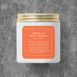 Editierbare Farbe - Modern List of Ingredients Lab Quadratischer Aufkleber