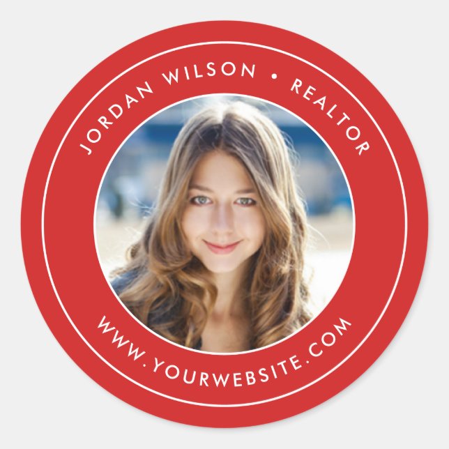 Editierbare Farbe Moderne Doppelseiten hinzufügen  Runder Aufkleber (Vorderseite)