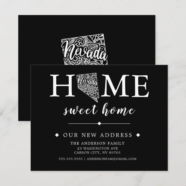 Editierbare Farbe NEVADA Bewegungsankündigung Einladung (Vorne/Hinten)