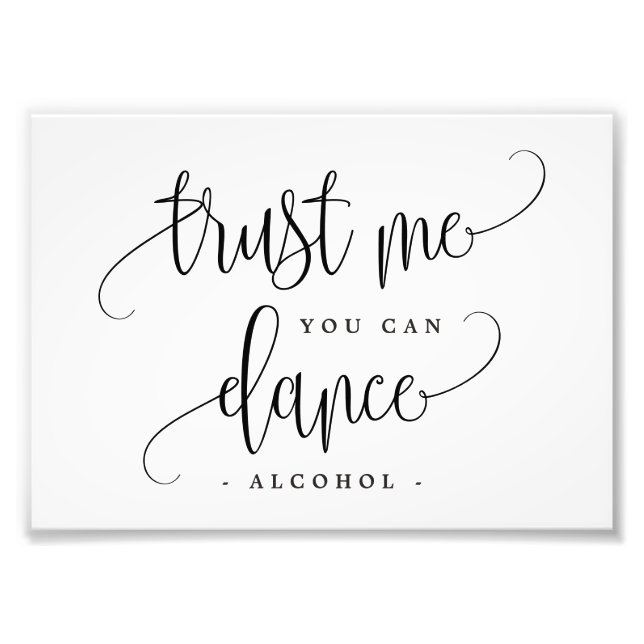 Editierbare FARBE und GRÖSSE Wedding Bar Sign LCC Fotodruck (Vorne)